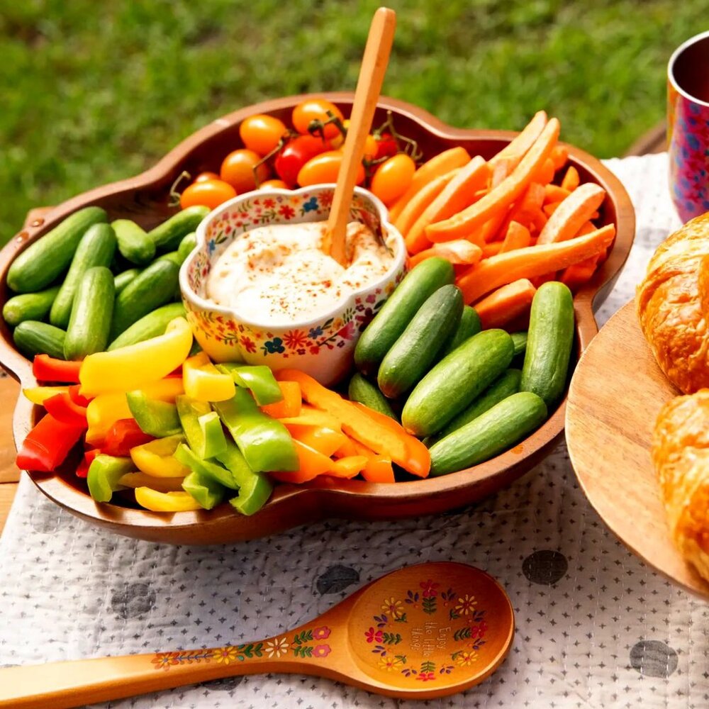 FLOWER CHIP AND DIP SERVING BOWL SET